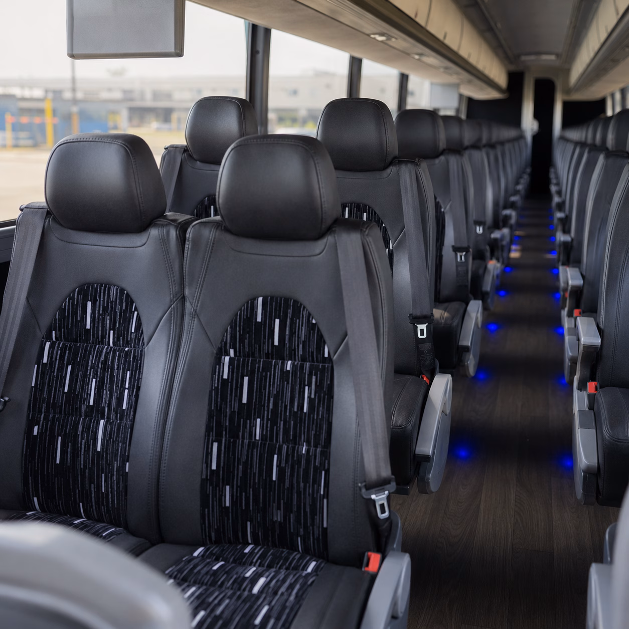 ann arbor charter bus rental interior
