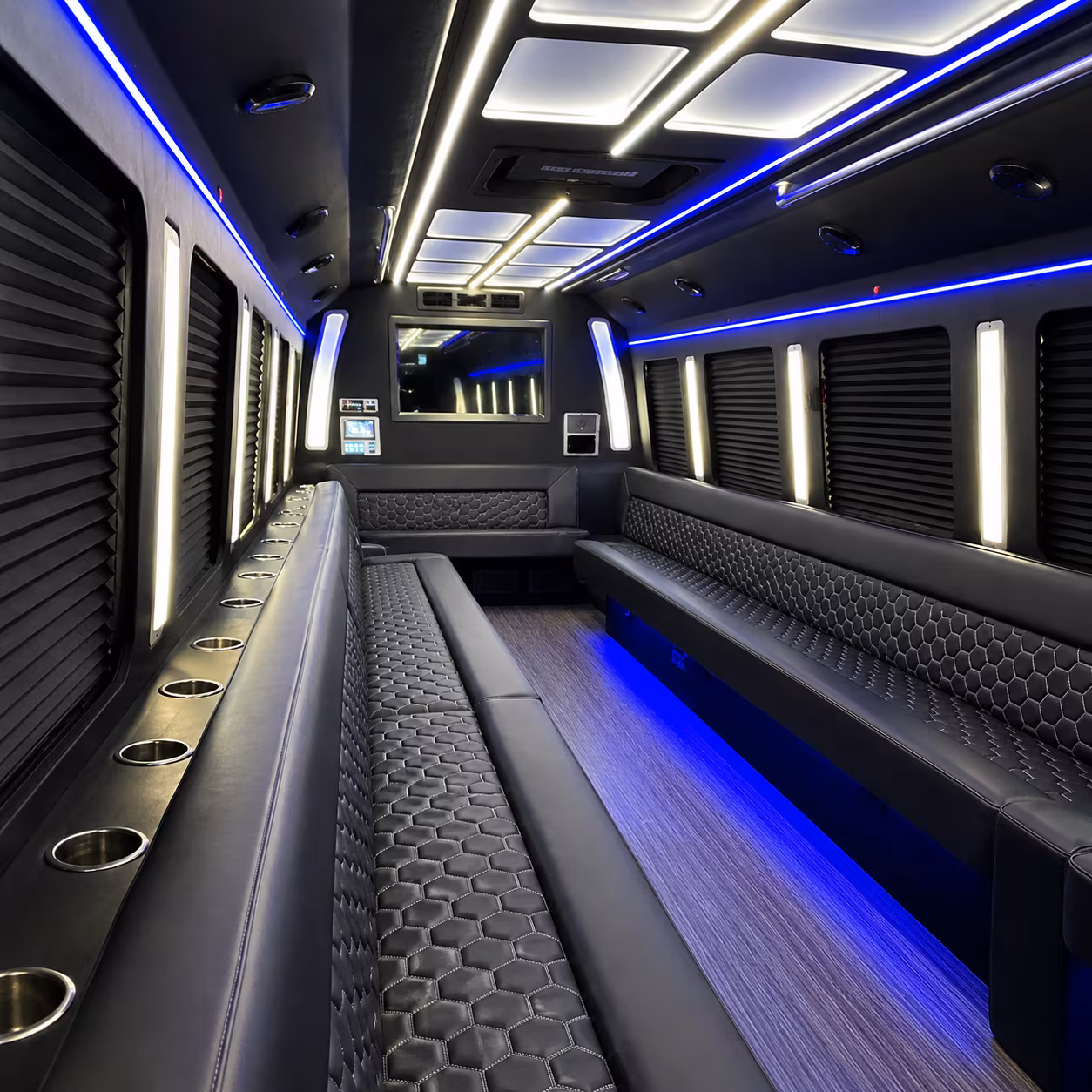 ann arbor party bus rental interior